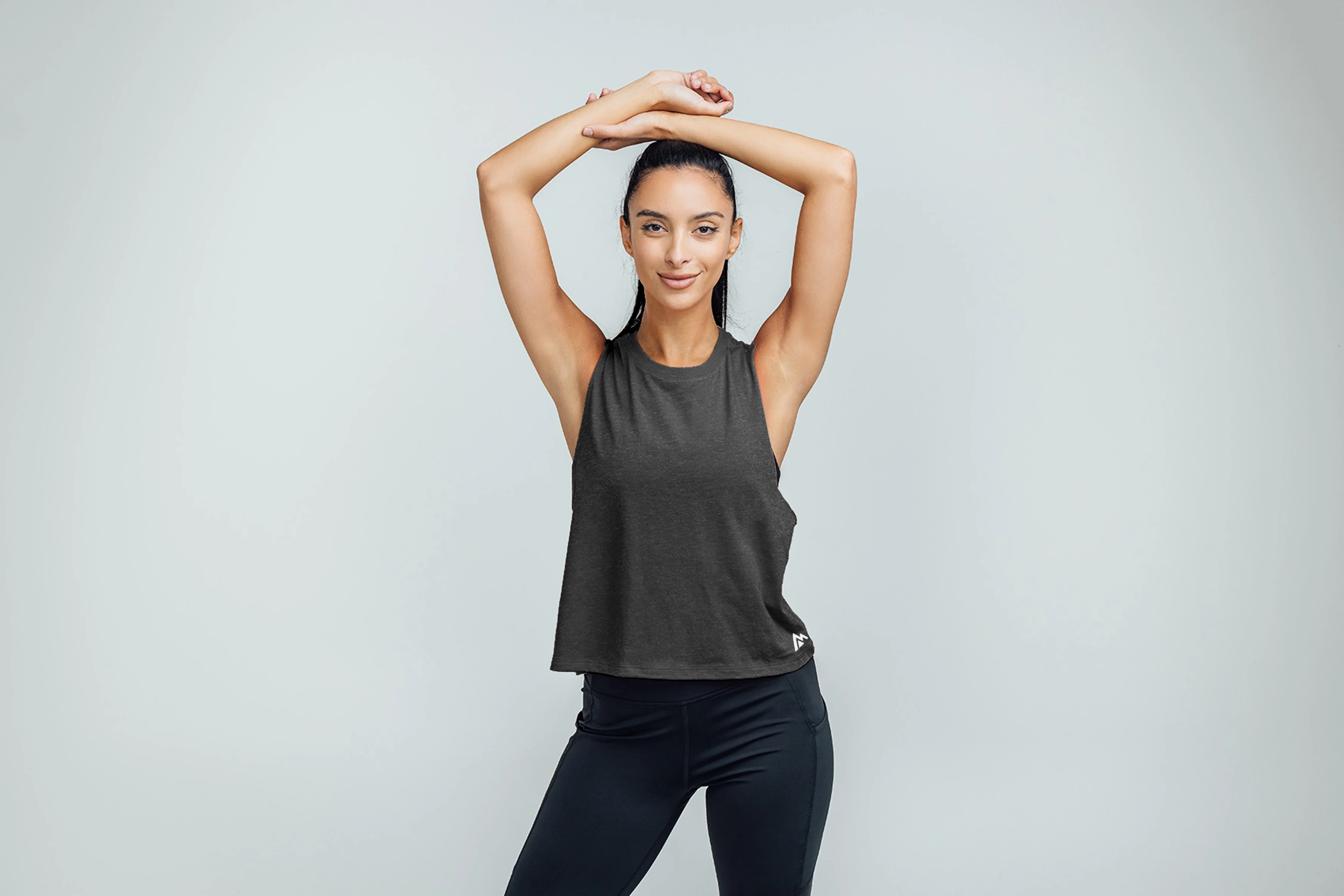Women's Peak Cropped Dual-Blend Tank - Image 10